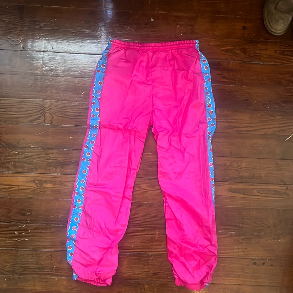 Retro nylon hot pink pants